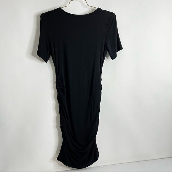 Tart Maternity Dress Size XS Black Rouched Side Modal Blend Very Soft Jersey - Picture 2 of 9